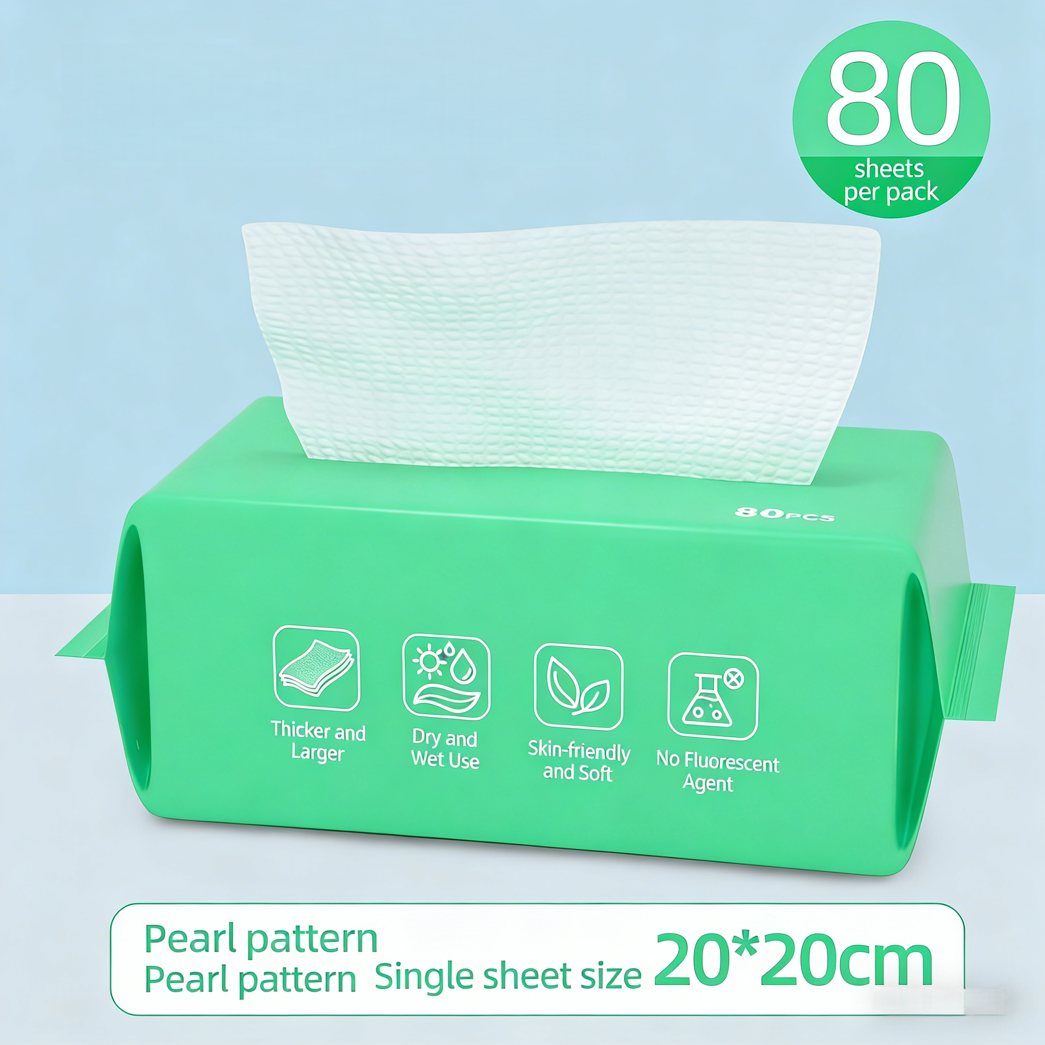 Pure Cotton Facial Cleansing Towels — Soft, Double-Layer, Disposable Face Towels