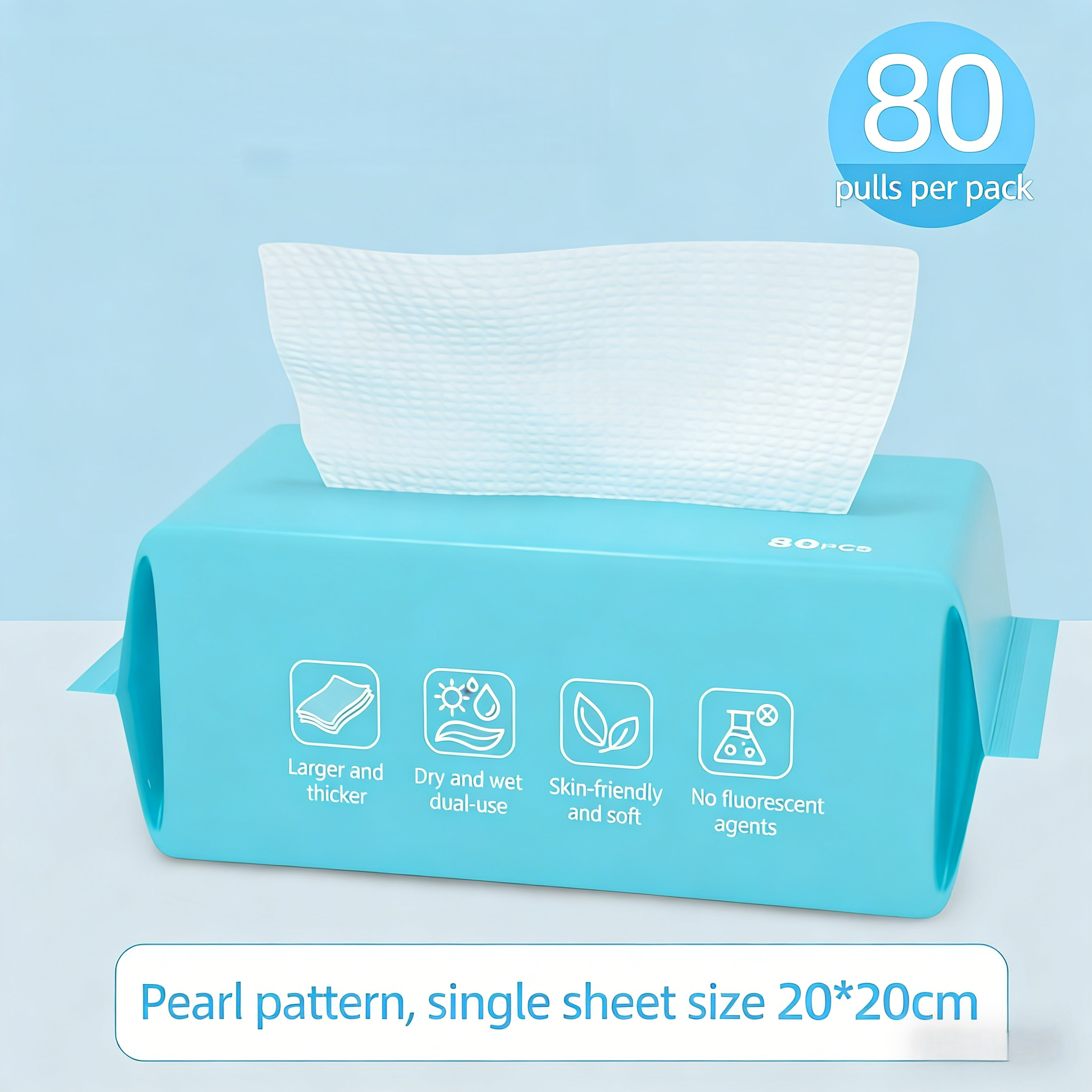 Pure Cotton Facial Cleansing Towels — Soft, Double-Layer, Disposable Face Towels