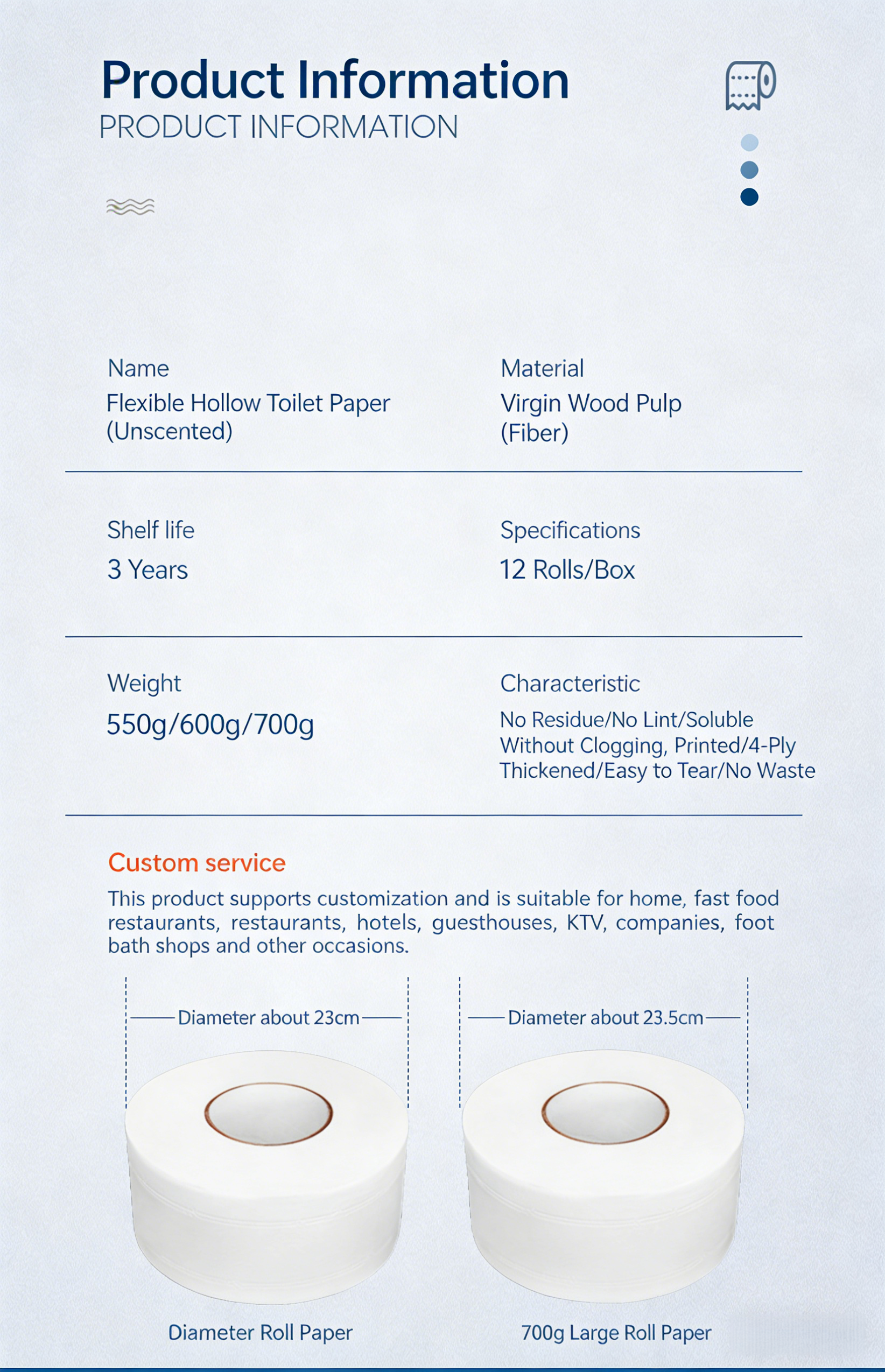 Extra-Large Toilet Paper Roll — Suitable for Bathrooms, Kitchens, Facial Care, and Baby Care.